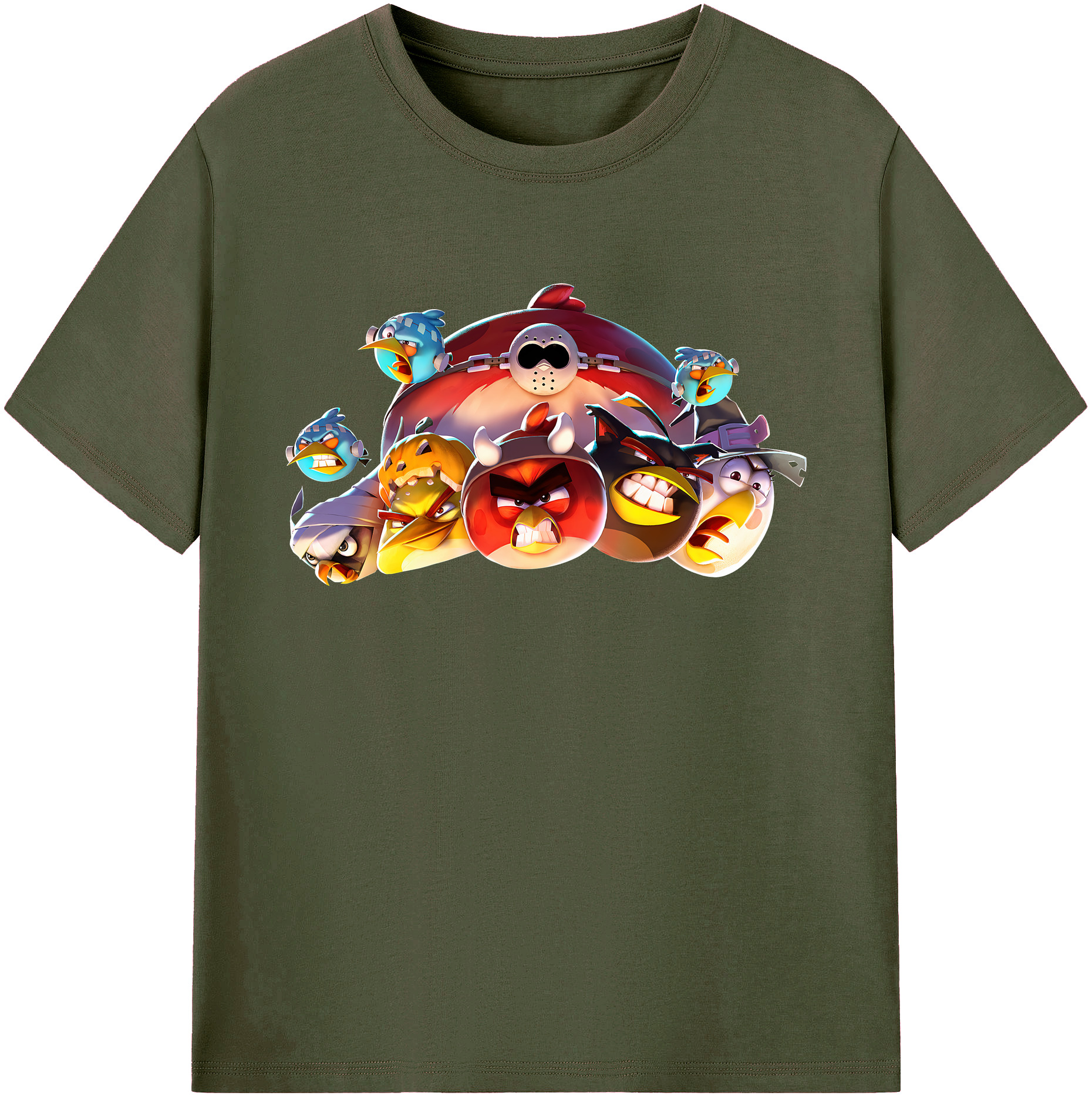 （画像用） Angry Birds アングリーバード 綿100％ メンズ半袖Tシャツ｜肌触りやわらか＆通気性